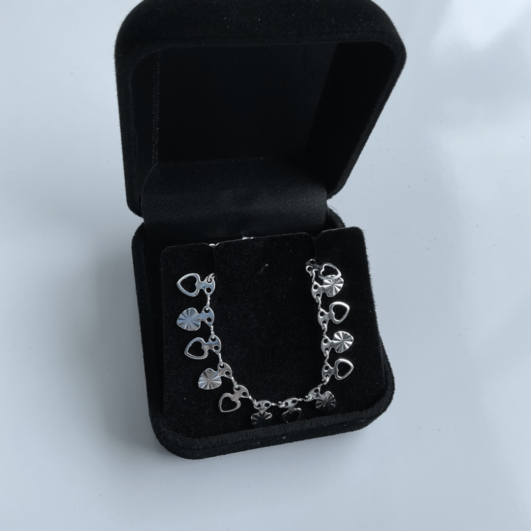 Pulseira de Coração Prata 925