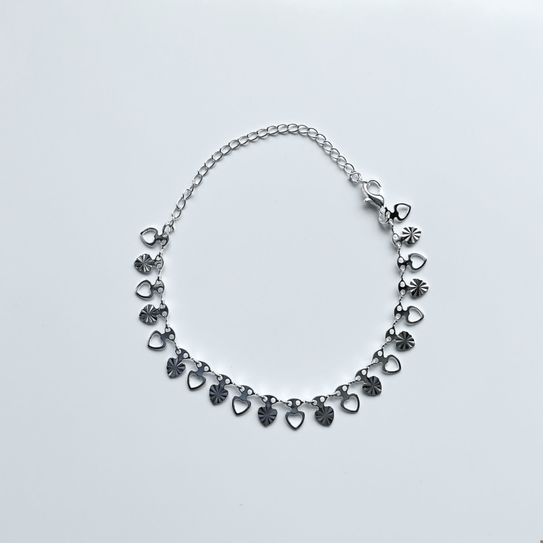 Pulseira de Coração Prata 925