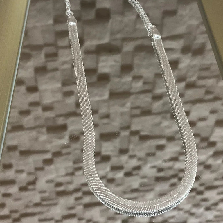 Colar de Prata Fita (Chocker)