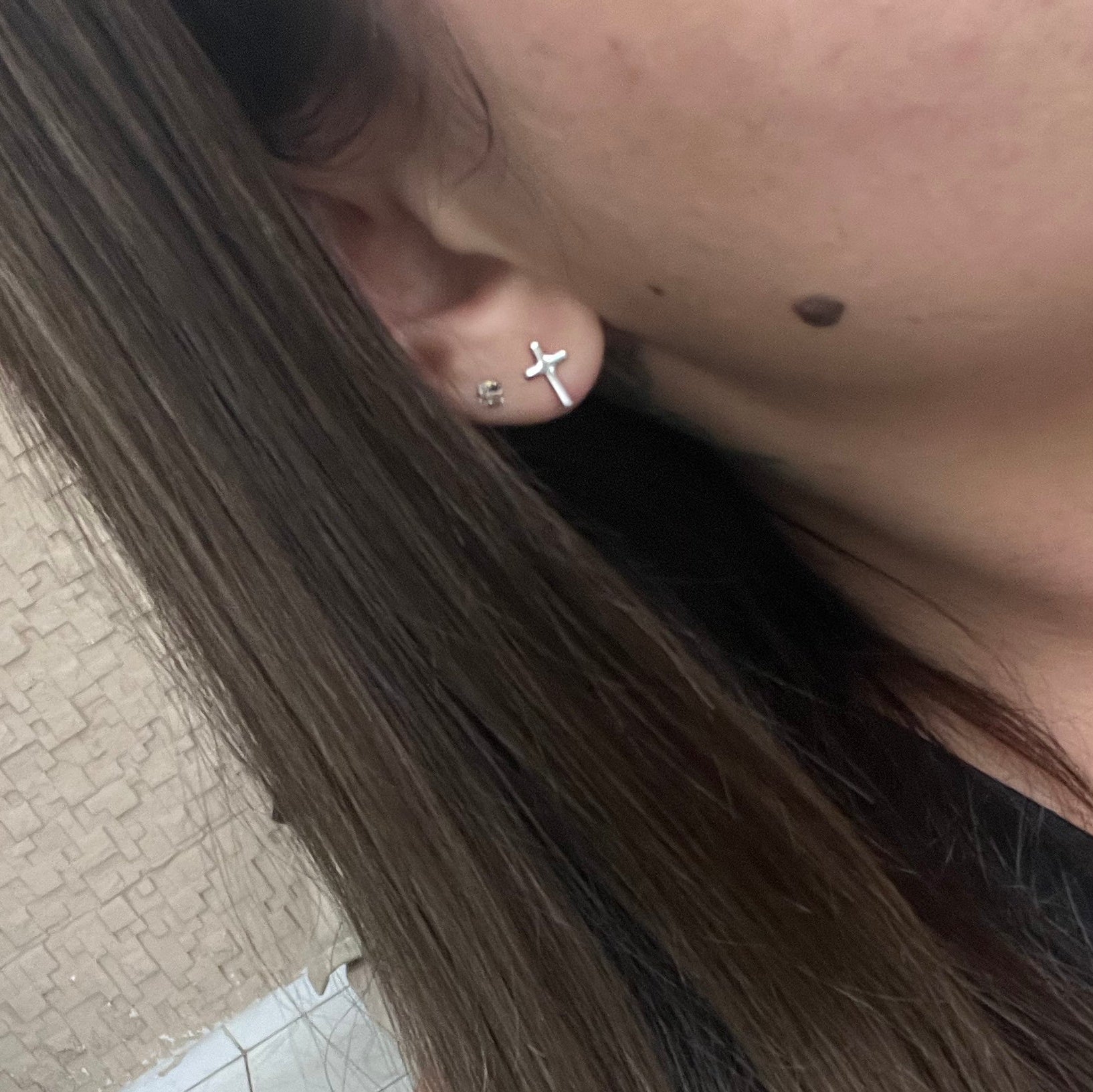 Brinco Cruz Prata 925