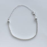 Pulseira Folheada Feminina em Elo em forma de Linha Regulável