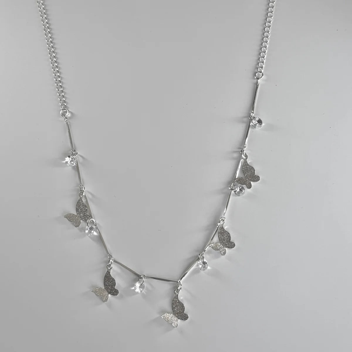Colar Borboletas Lumière Folheado a Prata 925
