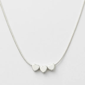 Colar de Prata pingente 3 Corações