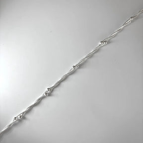 Colar Folheado a Prata Bolinhas e Elos Entrelaçados