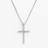 Colar de Prata 925 Cruz Cravejada