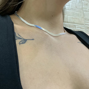 Colar de Prata Fita (Chocker)