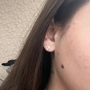 Brinco Cruz Prata 925