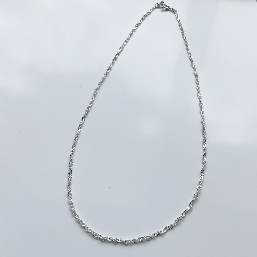 Colar Chocker Correntinha Entrelaçada [Prata 925]